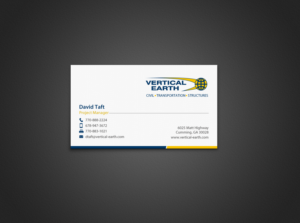 Design de Carte de Visite par chandrayaan.creative pour Vertical Earth Inc | Design : #7102750