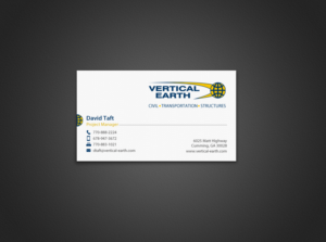 Design de Carte de Visite par chandrayaan.creative pour Vertical Earth Inc | Design : #7102753