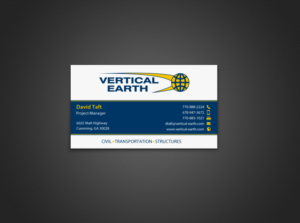 Design de Carte de Visite par chandrayaan.creative pour Vertical Earth Inc | Design : #7102757