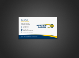 Design de Carte de Visite par chandrayaan.creative pour Vertical Earth Inc | Design : #7102758