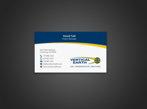 Design de Carte de Visite par chandrayaan.creative pour Vertical Earth Inc | Design : #7102760