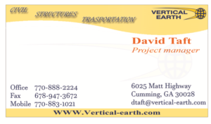 Design de Carte de Visite par hussainzibly123 pour Vertical Earth Inc | Design : #7118679