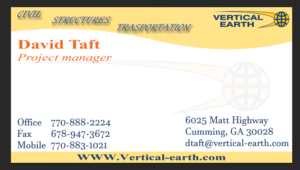 Design de Carte de Visite par hussainzibly123 pour Vertical Earth Inc | Design : #7118731