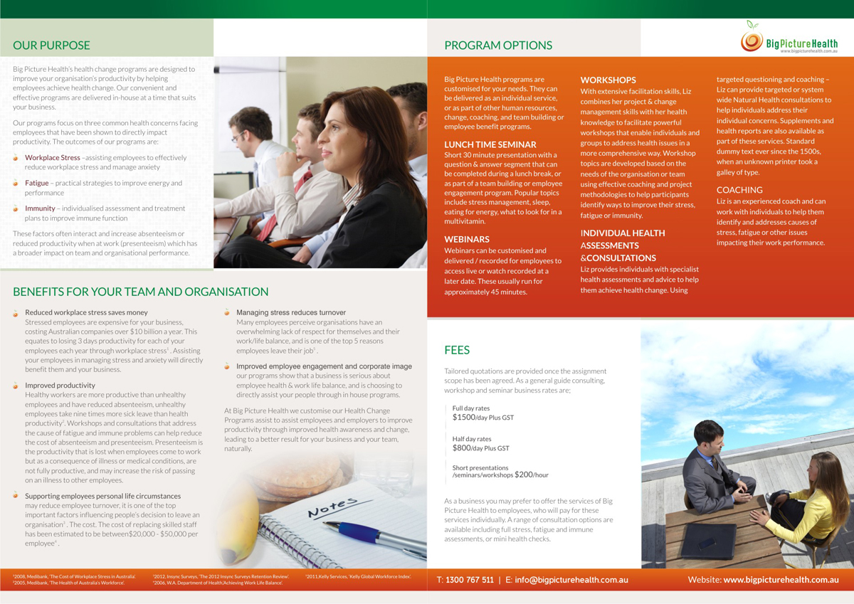 Diseño de Brochure por Theziners para Big Picture Health | Diseño: #1893041