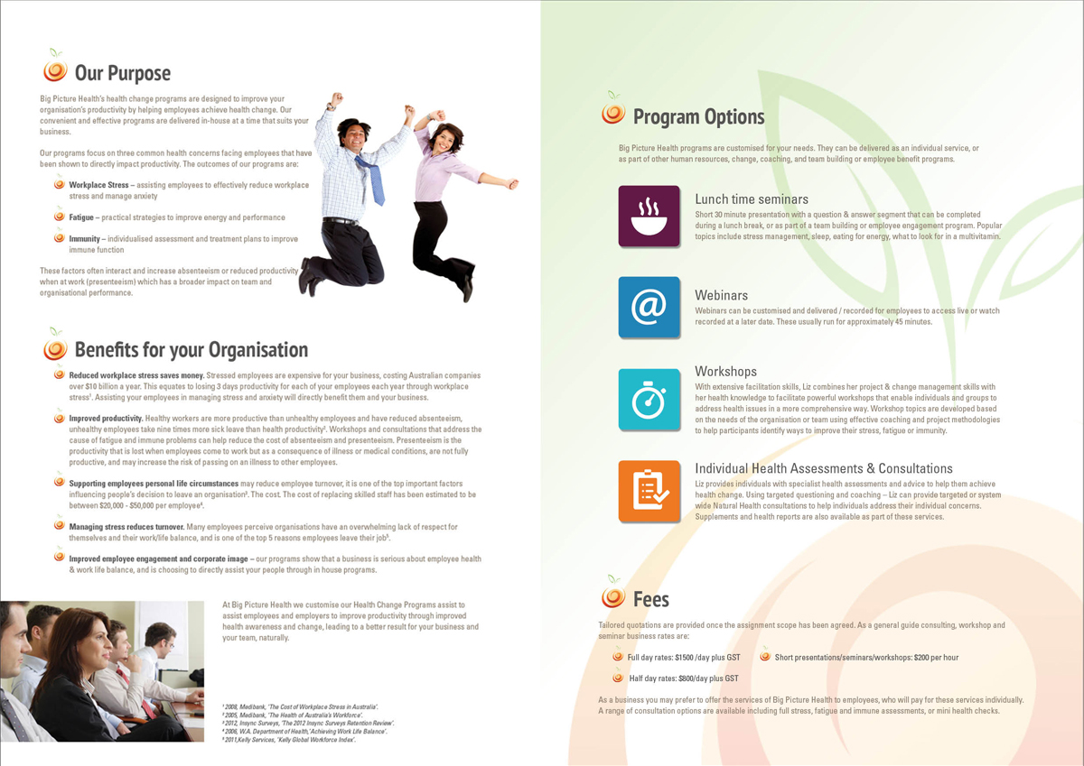 Diseño de Brochure por DesignFive para Big Picture Health | Diseño #1877658
