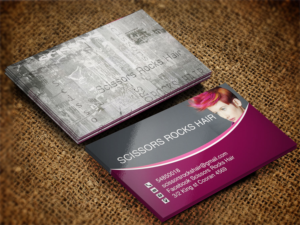 Visitenkarten-Design von Pixi Dust für Scissors Rocks Hair | Design: #7102600