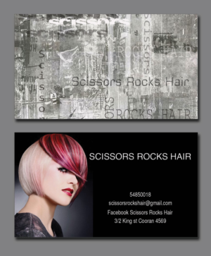 Visitenkarten-Design von Pixi Dust für Scissors Rocks Hair | Design: #7102601