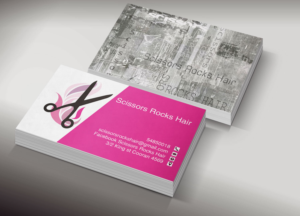 Visitenkarten-Design von Pixi Dust für Scissors Rocks Hair | Design: #7102602