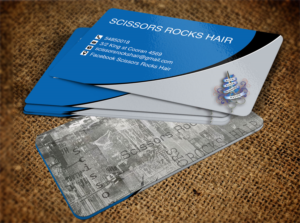 Visitenkarten-Design von Pixi Dust für Scissors Rocks Hair | Design: #7102603