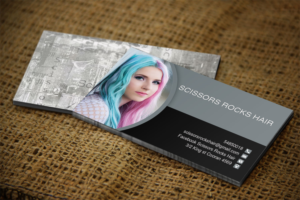 Visitenkarten-Design von Pixi Dust für Scissors Rocks Hair | Design: #7102604