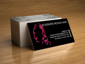 Visitenkarten-Design von Pixi Dust für Scissors Rocks Hair | Design: #7102605