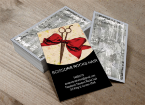 Visitenkarten-Design von Pixi Dust für Scissors Rocks Hair | Design: #7102606