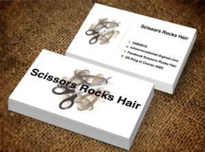 Visitenkarten-Design von Pixi Dust für Scissors Rocks Hair | Design: #7102608