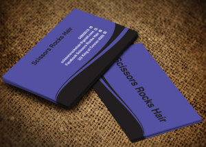 Visitenkarten-Design von Pixi Dust für Scissors Rocks Hair | Design: #7102609
