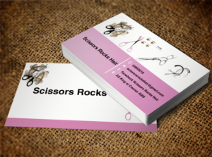 Visitenkarten-Design von Pixi Dust für Scissors Rocks Hair | Design: #7102611