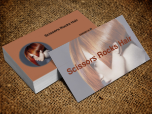 Visitenkarten-Design von Pixi Dust für Scissors Rocks Hair | Design: #7102612