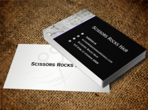 Visitenkarten-Design von Pixi Dust für Scissors Rocks Hair | Design: #7102619