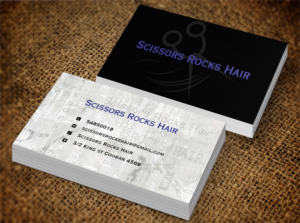 Visitenkarten-Design von Pixi Dust für Scissors Rocks Hair | Design: #7102620
