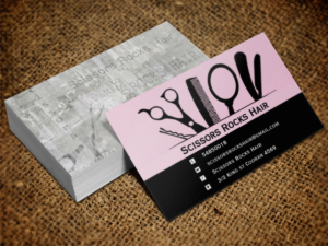 Visitenkarten-Design von Pixi Dust für Scissors Rocks Hair | Design: #7102621