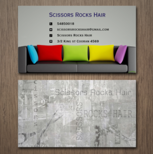 Visitenkarten-Design von Pixi Dust für Scissors Rocks Hair | Design: #7102623