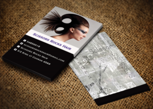 Visitenkarten-Design von Pixi Dust für Scissors Rocks Hair | Design: #7102625