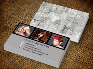 Visitenkarten-Design von Pixi Dust für Scissors Rocks Hair | Design: #7102626