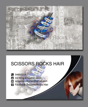 Visitenkarten-Design von Pixi Dust für Scissors Rocks Hair | Design: #7110910