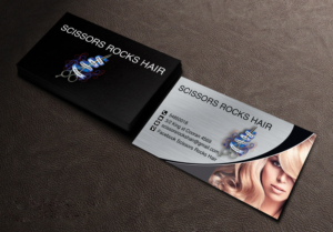 Visitenkarten-Design von Pixi Dust für Scissors Rocks Hair | Design: #7110915