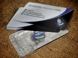 Visitenkarten-Design von Pixi Dust für Scissors Rocks Hair | Design: #7110917