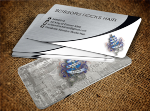 Visitenkarten-Design von Pixi Dust für Scissors Rocks Hair | Design: #7110918