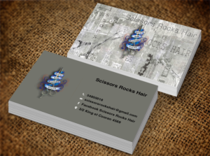 Visitenkarten-Design von Pixi Dust für Scissors Rocks Hair | Design: #7110920