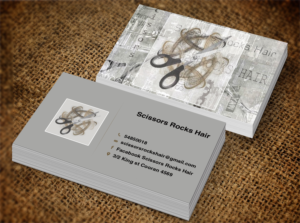 Visitenkarten-Design von Pixi Dust für Scissors Rocks Hair | Design: #7110921