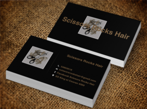 Visitenkarten-Design von Pixi Dust für Scissors Rocks Hair | Design: #7110922