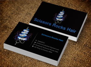 Visitenkarten-Design von Pixi Dust für Scissors Rocks Hair | Design: #7119430