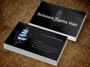 Visitenkarten-Design von Pixi Dust für Scissors Rocks Hair | Design: #7119431