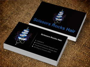 Visitenkarten-Design von Pixi Dust für Scissors Rocks Hair | Design: #7119432