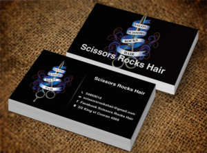 Visitenkarten-Design von Pixi Dust für Scissors Rocks Hair | Design: #7119434