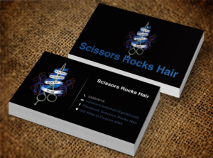 Visitenkarten-Design von Pixi Dust für Scissors Rocks Hair | Design: #7119435