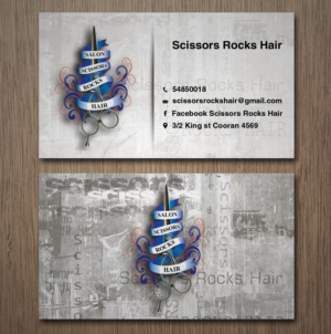 Visitenkarten-Design von Pixi Dust für Scissors Rocks Hair | Design: #7133014