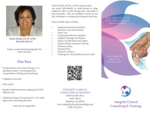 Design de Flyer par D.A. Designs pour Integrity Clinical Consulting and Training LLC | Design : #7117725