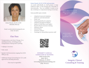 Diseño de Flyer por D.A. Designs para Integrity Clinical Consulting and Training LLC | Diseño: #7133045