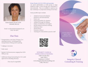 Diseño de Flyer por D.A. Designs para Integrity Clinical Consulting and Training LLC | Diseño: #7133046