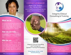 Design de Flyer par debdesign pour Integrity Clinical Consulting and Training LLC | Design : #7216585