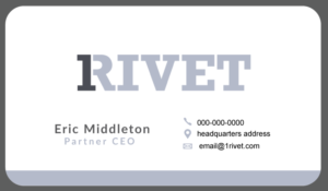 Business Card Design by briliana for 1Rivet | Design: #7187569