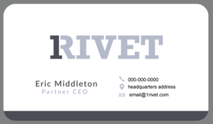 Business Card Design by briliana for 1Rivet | Design: #7187589