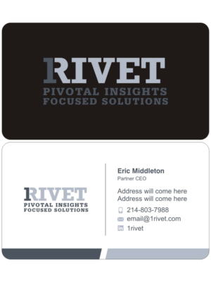 Business Card Design by Sushma for 1Rivet | Design: #7148732