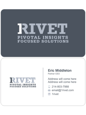 Business Card Design by Sushma for 1Rivet | Design: #7148908