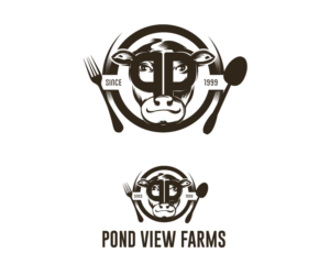 Pond View Farms      (Pasture to Plate) | Logo Design by benito