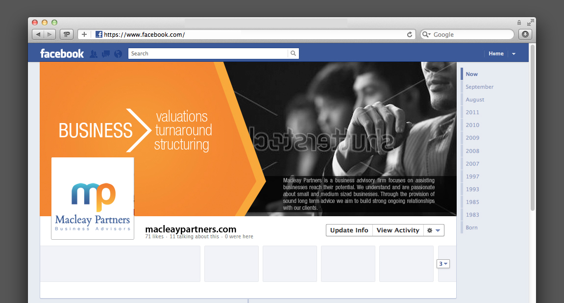 Facebook Design by Yas media for Macleay Partners | Design #1886248
