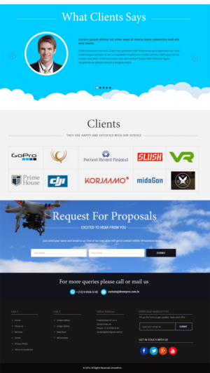 Web Design for an Aerial Footage company | Diseño Web por Expert Designer